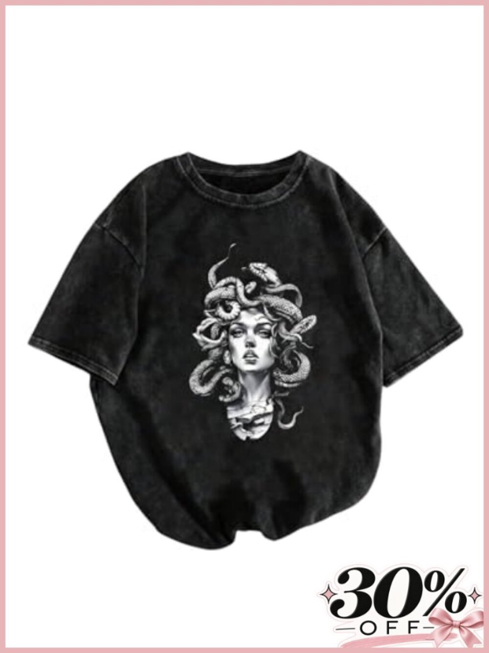 Women's Graphic Grunge Drop Shoulder Shirt Casual Summer Top